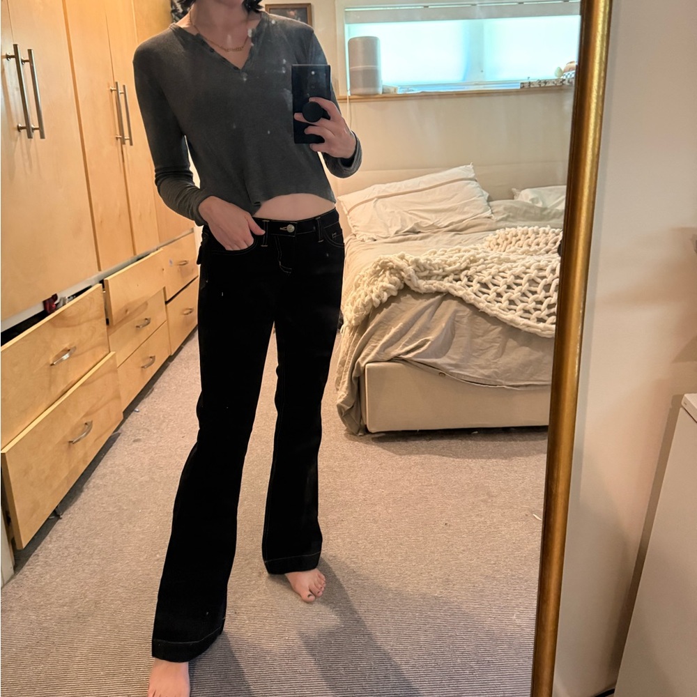 Women's Black low rise flared Jeans